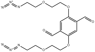 1,4-Benzenedicarboxaldehyde, 2,5-bis[2-(2-azidoethoxy)ethoxy]- Structure