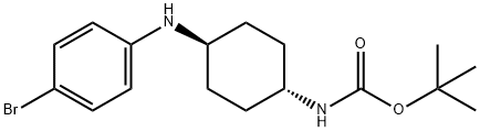 CARBAMIC ACID, N-[TRANS-4-[(4-BROMOPHENYL)AMINO]CYCLOHEXYL]-, 1,1-DIMETHYLETHYL ESTER 结构式