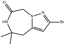 2-溴-5,5-二甲基-5,6-二氢-4H-吡唑并[1,5-D] [1,4]二氮杂-7(8H)-酮 结构式