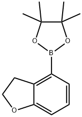 Benzofuran, 2,3-dihydro-4-(4,4,5,5-tetramethyl-1,3,2-dioxaborolan-2-yl)- 化学構造式