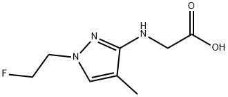 N-[1-(2-fluoroethyl)-4-methyl-1H-pyrazol-3-yl]glycine 结构式