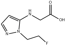 N-[1-(2-fluoroethyl)-1H-pyrazol-5-yl]glycine Structure