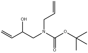 Carbamic acid, N-(2-hydroxy-3-buten-1-yl)-N-2-propen-1-yl-, 1,1-dimethylethyl ester Structure