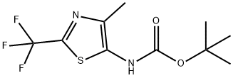 tert-butyl N-[4-methyl-2-(trifluoromethyl)-1,3-thiazol-5-yl]carbamate 结构式