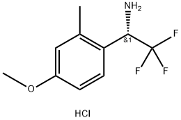 (1S)-2,2,2-TRIFLUORO-1-(4-METHOXY-2-METHYLPHENYL)ETHYLAMINE HYDROCHLORIDE 结构式