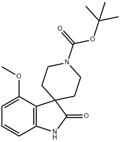 Spiro[3H-indole-3,4′-piperidine]-1′-carboxylic acid, 1,2-dihydro-4-methoxy-2-oxo… 结构式
