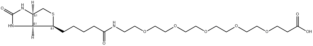 Biotin-PEG5-CH2CH2COOH 结构式
