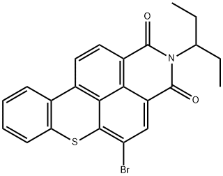 1H-?Thioxantheno[2,?1,?9-?def]?isoquinoline-?1,?3(2H)?-?dione, 5-?bromo-?2-?(1-?ethylpropyl)?- Struktur