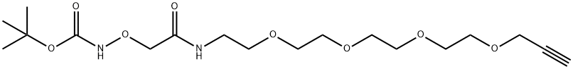 Boc-aminooxy-amide-PEG4-propargyl 结构式