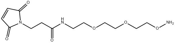 1H-Pyrrole-1-propanamide, N-[2-[2-[2-(aminooxy)ethoxy]ethoxy]ethyl]-2,5-dihydro-2,5-dioxo- Structure