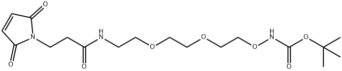 3,6,9-Trioxa-2,12-diazapentadecanoic acid, 15-(2,5-dihydro-2,5-dioxo-1H-pyrrol-1-yl)-13-oxo-, 1,1-dimethylethyl ester Structure