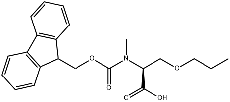 N-（(9H-fluoren-9-ylmethoxy)carbonyl）-N-methyl-O-propyl-L-S Struktur