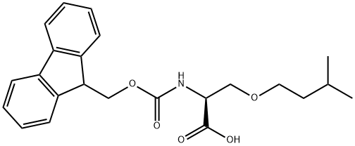 N-（(9H-fluoren-9-ylmethoxy)carbonyl）-O-(3-methylbutyl)-L-S, 2255321-11-8, 结构式