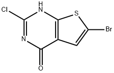 Thieno[2,3-d]pyrimidin-4(1H)-one, 6-bromo-2-chloro- Struktur