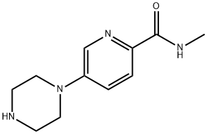 N-甲基-5-(哌嗪-1-基)吡啶酰胺 结构式