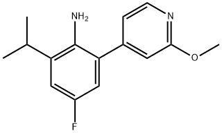 Benzenamine, 4-fluoro-2-(2-methoxy-4-pyridinyl)-6-(1-methylethyl)-,2260959-44-0,结构式