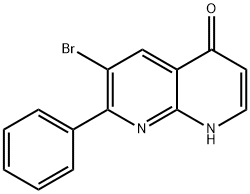 6-溴-7-苯基-1,8-萘啶-4(1H)-酮 结构式