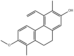 2-Methoxy-1,6-dimethyl-
5-vinyl-9,10-dihydrophenanthren-7-ol Structure