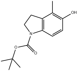 5-羟基-4-甲基吲哚-1-羧酸叔丁酯 结构式