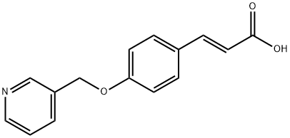 (2)-3-{4-[(吡啶-3-基)甲氧基]苯基}丙-2-烯酸, 227104-92-9, 结构式