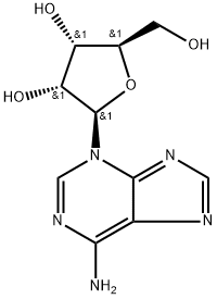3-(β-D-リボフラノシル)-3H-プリン-6-アミン 化学構造式
