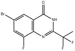 6-溴-2-(1,1-二氟乙基)-8-氟喹唑啉-4(3H)-酮,2275752-99-1,结构式