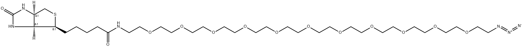 Biotin-PEG11-CH2CH2N3 Struktur