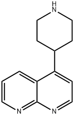 1,8-Naphthyridine, 4-(4-piperidinyl)- 结构式