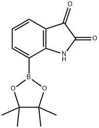 7-(四甲基-1,3,2-二氧杂硼环戊烷-2-基)-2,3-二氢-1H-吲哚-2,3-二酮, 2281899-15-6, 结构式