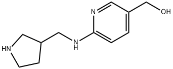 3-Pyridinemethanol, 6-[(3-pyrrolidinylmethyl)amino]- 结构式