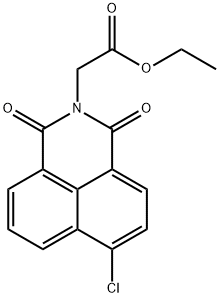 1H-Benz[de]isoquinoline-2(3H)-acetic acid, 6-chloro-1,3-dioxo-, ethyl ester 化学構造式