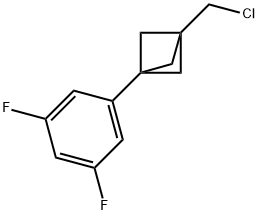 1-(Chloromethyl)-3-(3,5-difluorophenyl)bicyclo[1.1.1]pentane 结构式