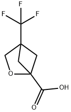 4-(三氟甲基)-2-氧杂双环[2.1.1]己烷-1-羧酸, 2287318-89-0, 结构式