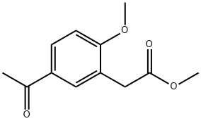 Methyl 2-(5-acetyl-2-methoxyphenyl)acetate Structure
