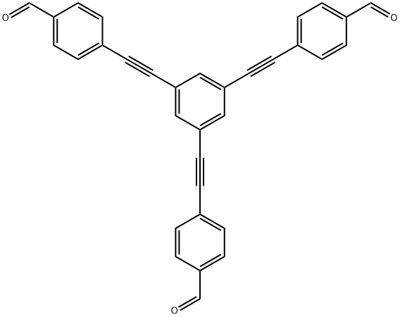 4,4',4''-(benzene-1,3,5-triyltris(ethyne-2,1-diyl))tribenzaldehyde Structure