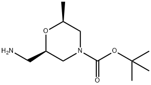 (2R,6S)-2-(氨基甲基)-6-甲基吗啉-4-羧酸叔丁酯, 2299231-05-1, 结构式