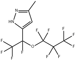 5(3)-Methyl-3(5)-[perfluoro(1-propoxyethyl)]pyrazole Struktur