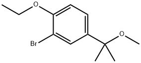 2-bromo-1-ethoxy-4-(1-methoxy-1-methyl-ethyl)benzene Struktur