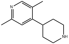 Pyridine, 2,5-dimethyl-4-(4-piperidinyl)- 结构式