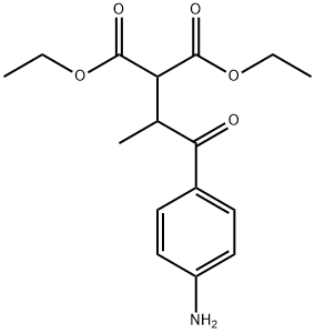 Propanedioic acid, 2-[2-(4-aminophenyl)-1-methyl-2-oxoethyl]-, 1,3-diethyl ester Struktur