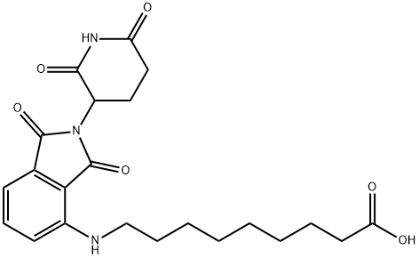 Nonanoic acid, 9-[[2-(2,6-dioxo-3-piperidinyl)-2,3-dihydro-1,3-dioxo-1H-isoindol-4-yl]amino]- Structure