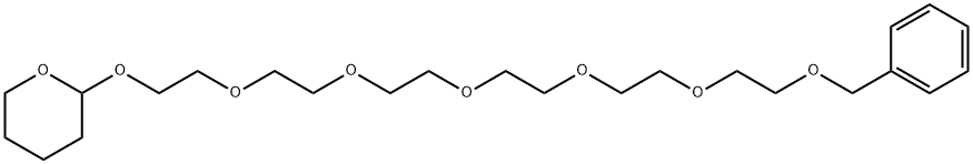 2H-Pyran, tetrahydro-2-[(19-phenyl-3,6,9,12,15,18-hexaoxanonadec-1-yl)oxy]- Struktur
