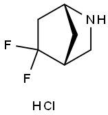2-Azabicyclo[2.2.1]heptane, 5,5-difluoro-, hydrochloride (1:1), (1R,4R)- Struktur