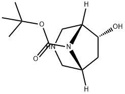 (1S,5S,6R)-6-羟基-3,8-二氮杂双环[3.2.1]辛烷-8-羧酸叔丁酯, 2306247-85-6, 结构式