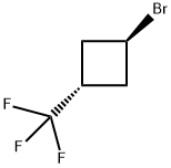 Cyclobutane, 1-bromo-3-(trifluoromethyl)-, trans- Structure