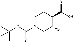 (3S,4S)-1-叔丁氧基羰基-3-氟-哌啶-4-羧酸,2306253-46-1,结构式