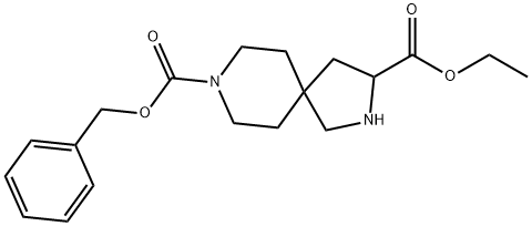 8-苄基3-乙基2,8-二氮杂螺[4.5]癸烷3,8-二羧酸酯, 2306261-41-4, 结构式
