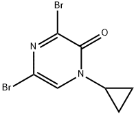 3,5-dibromo-1-cyclopropyl-pyrazin-2-one, 2306268-19-7, 结构式