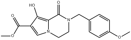 methyl 8-hydroxy-2-[(4-methoxyphenyl)methyl]-1-oxo-3,4-dihydropyrrolo[1,2-a]pyrazine-7-carboxylate, 2306268-97-1, 结构式