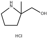 (2-甲基吡咯烷-2-基)甲醇盐酸盐 结构式